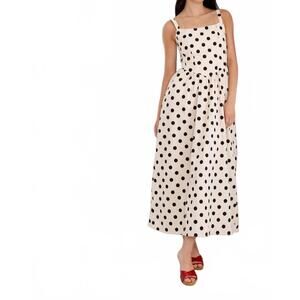 NEW A BRONZE AGE aura midi dress in polka dot